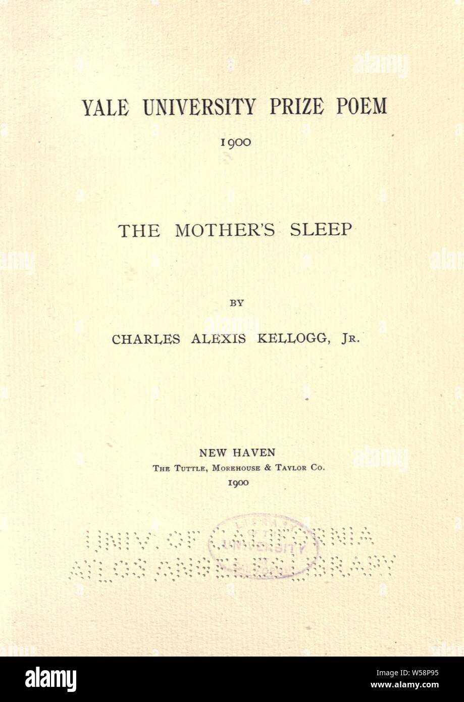 La madre di sonno : Kellogg, Charles Alexis, b. 1878 Foto Stock