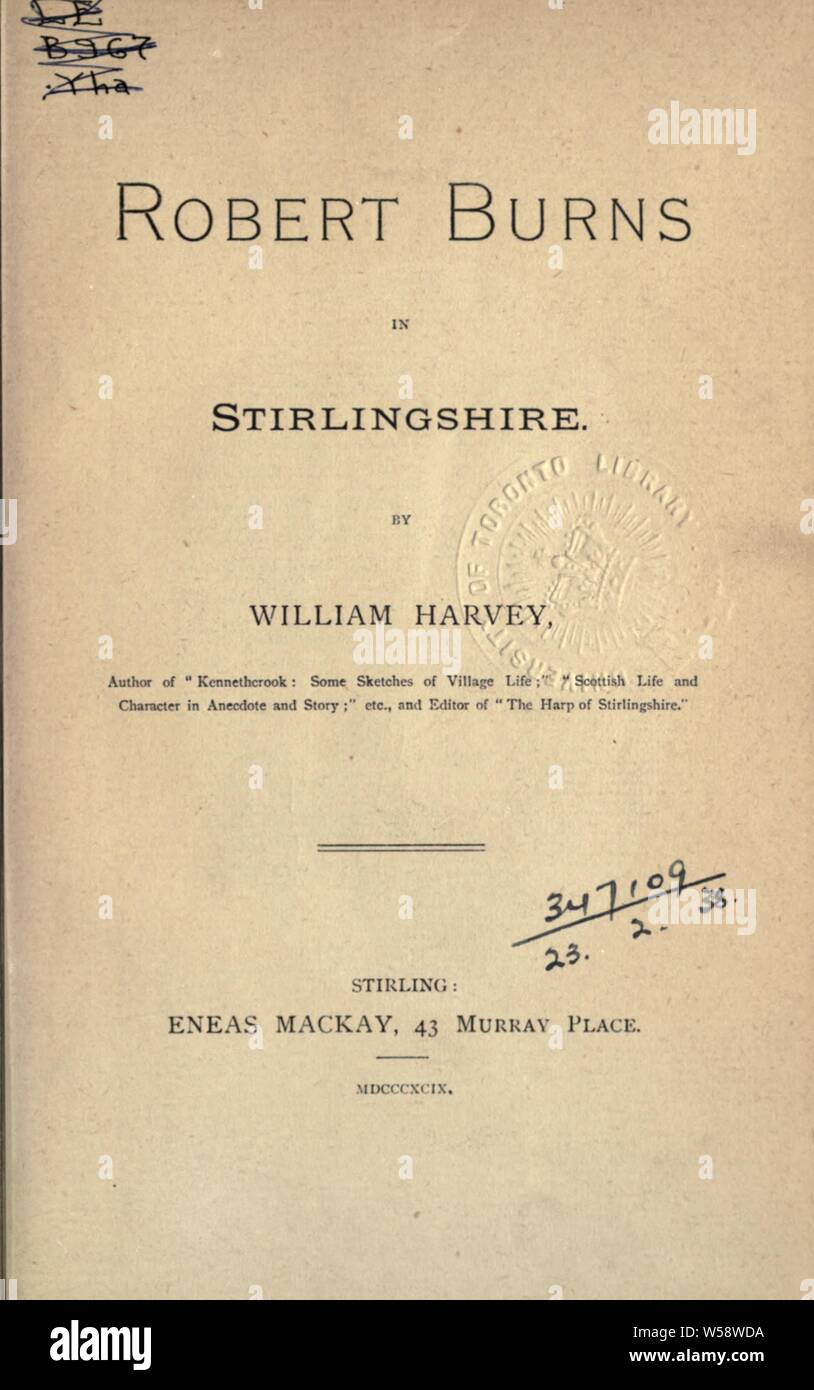 Robert Burns in Stirlingshire : Harvey, William, 1874 Foto Stock