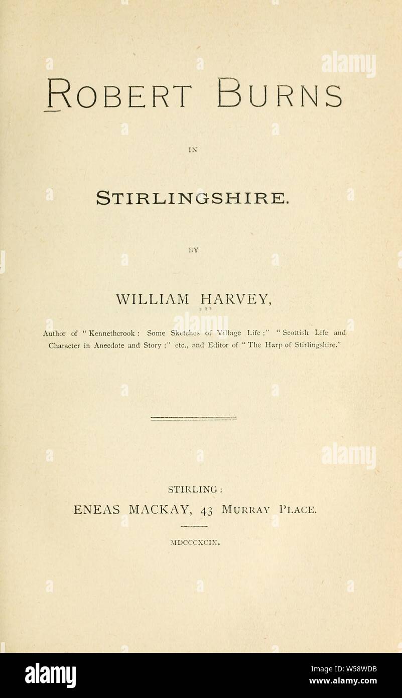 Robert Burns in Stirlingshire : Harvey, William, 1874-1936 Foto Stock