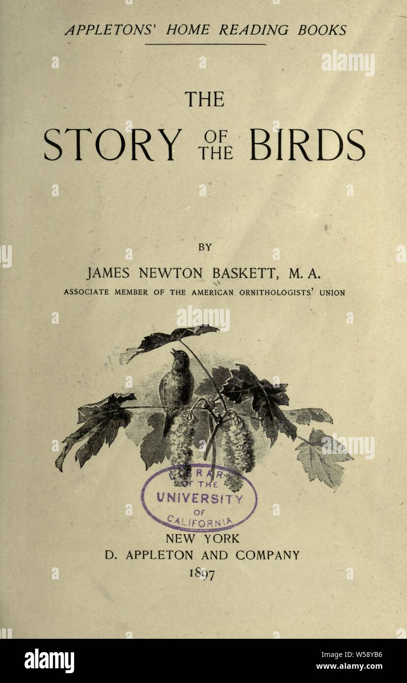 La storia degli uccelli; : Baskett, James Newton, 1849-1925 Foto Stock