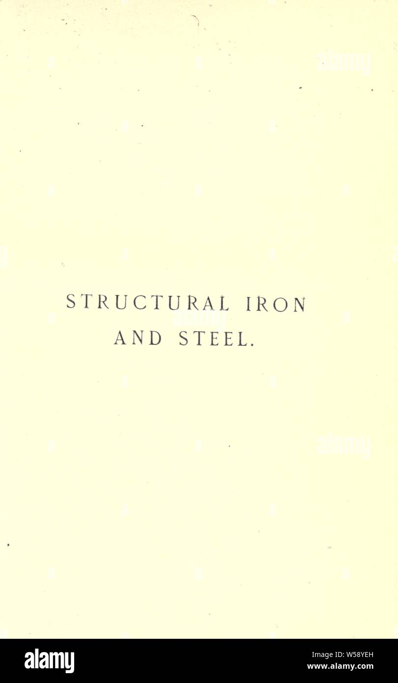 Ferro strutturali &AMP; acciaio; un libro di testo per architetti, ingegneri, costruttori &AMP; scienza studenti : Twelvetrees, W. nobile (Walter nobile Foto Stock