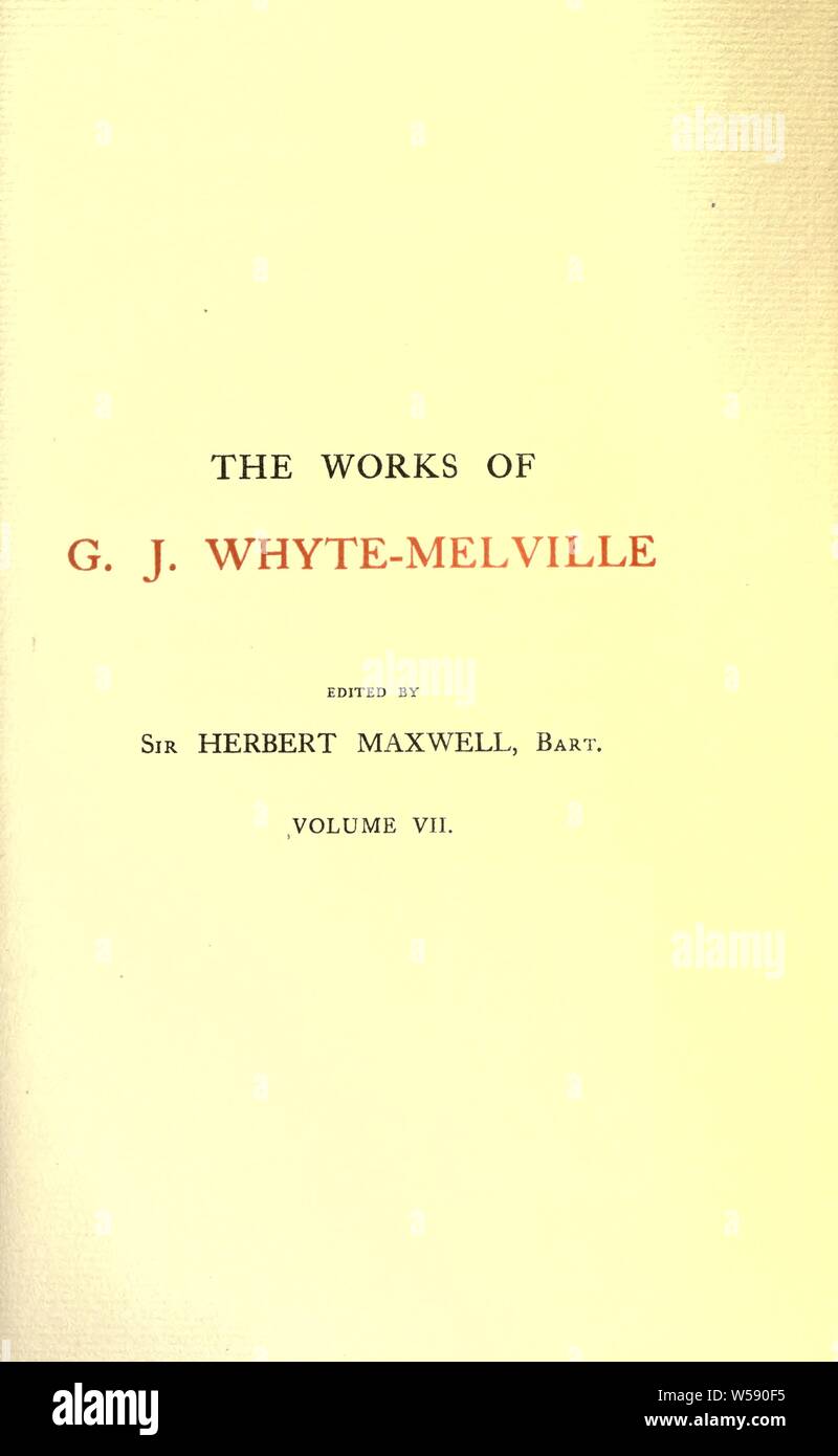 Tilbury Nogo : o, passaggi nella vita di un uomo non riuscita ; la Scozia e i Mori : Whyte-Melville, G. J. (George John), 1821-1878 Foto Stock