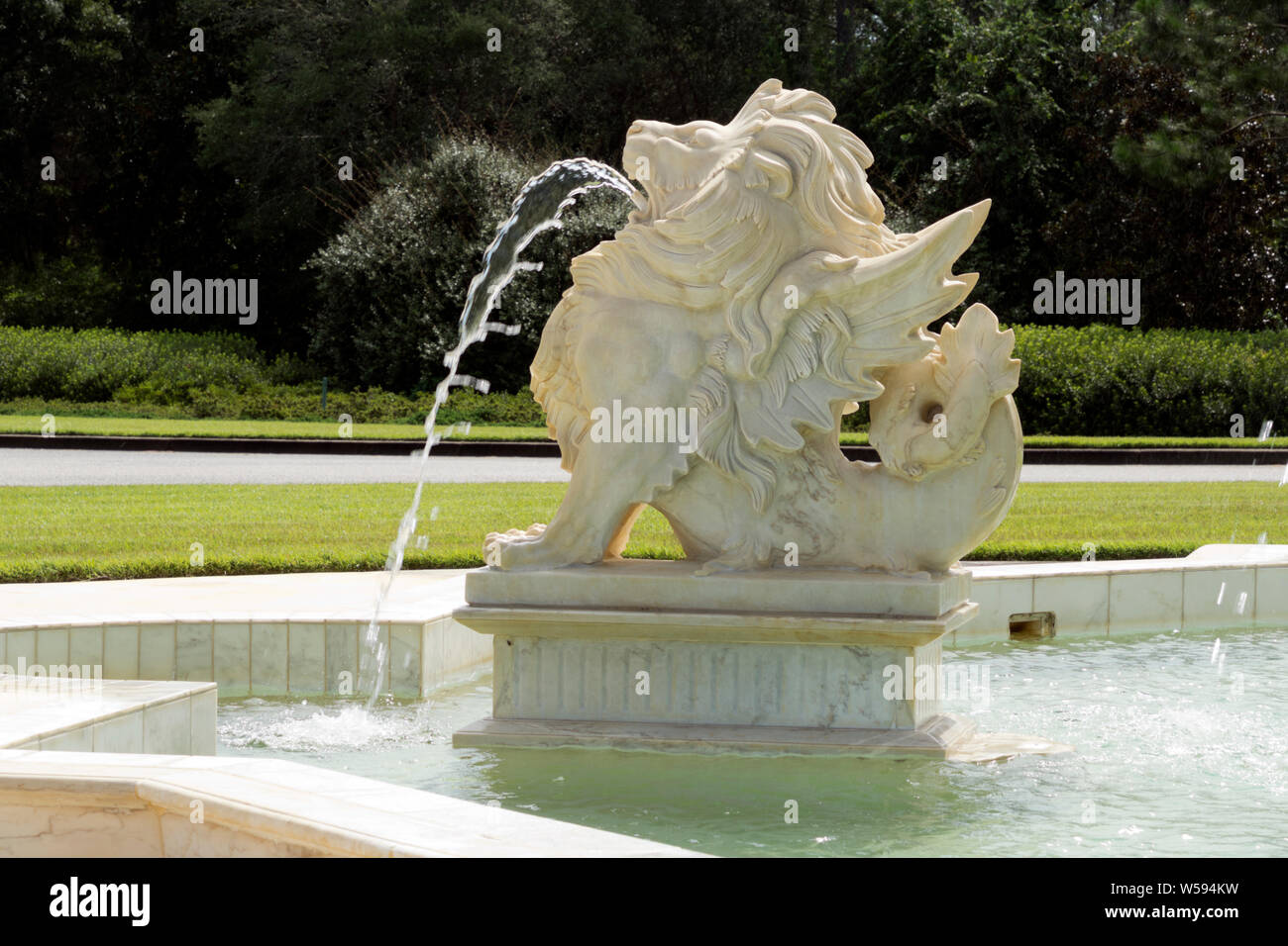 Fontana al barbiere Marina in Elberta, Alabama. Foto Stock