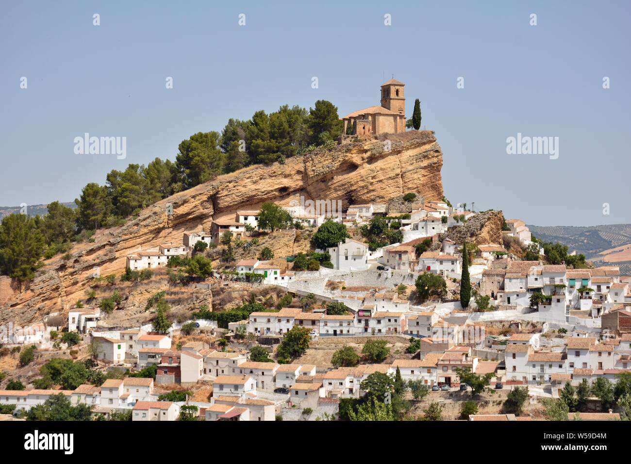 Vista del pueblo de Montefrío desde onu mirador, Granada (España) Foto Stock
