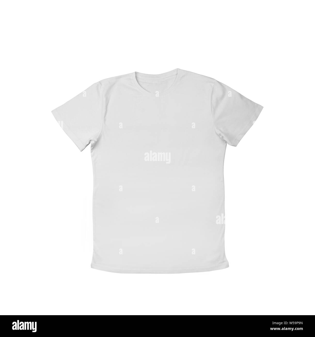 T-shirt bianco, vestiti isolato su sfondo bianco Foto Stock