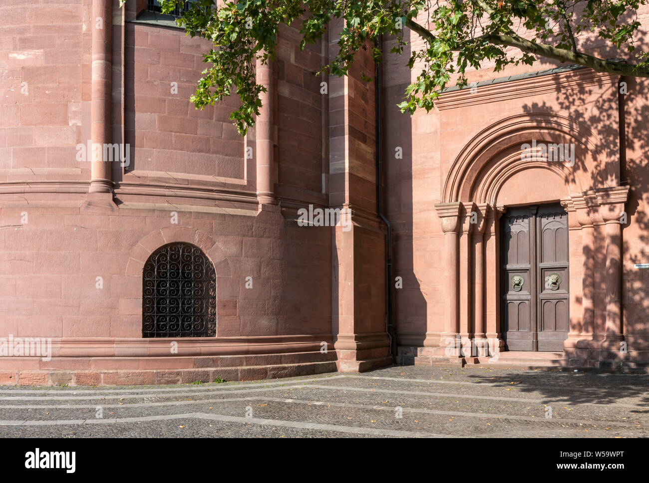 Mainz, Dom San Martin, Ostchor, Chorapsis und nördliches Portal Foto Stock