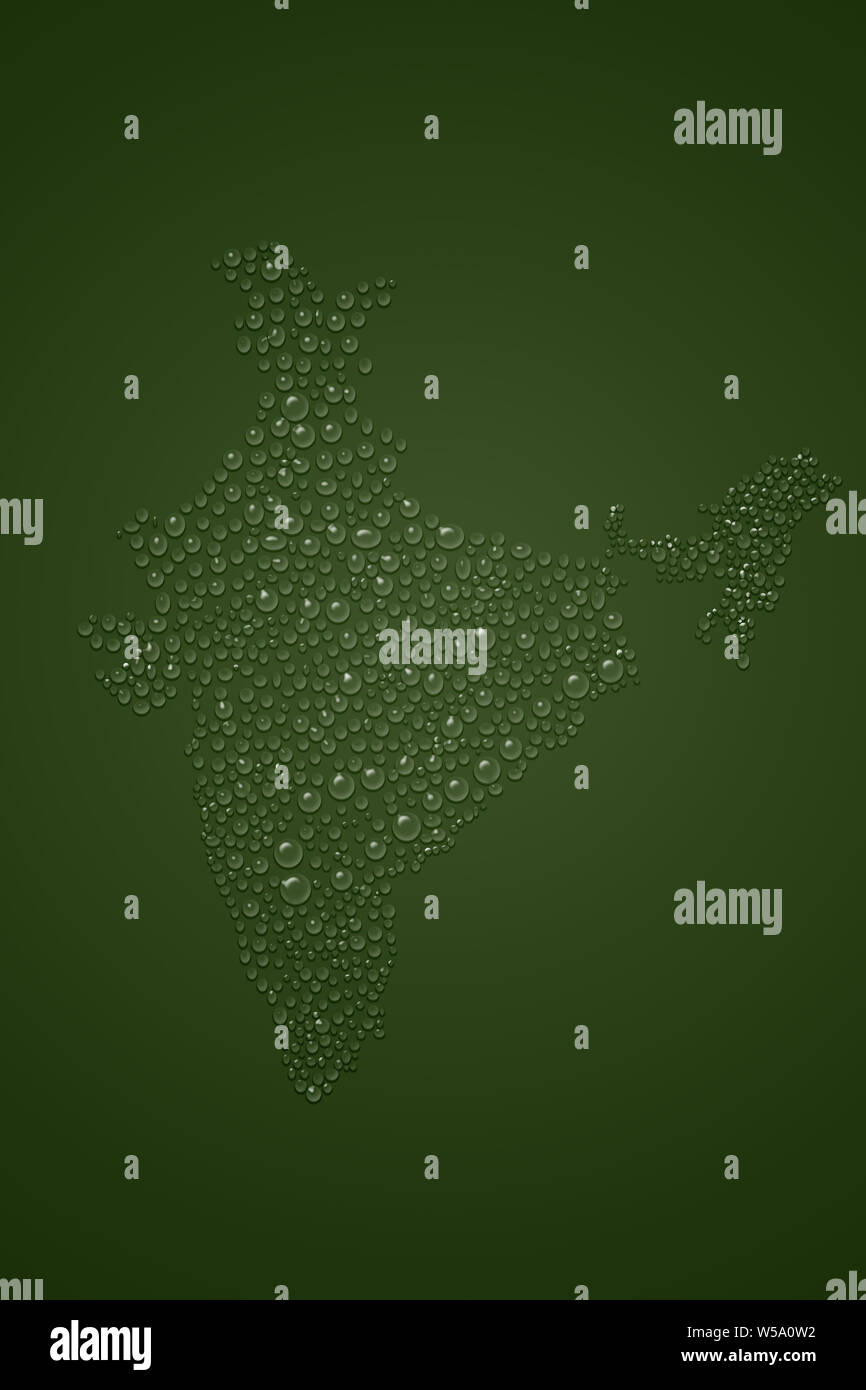 India mappa facendo da goccia d'acqua Foto Stock