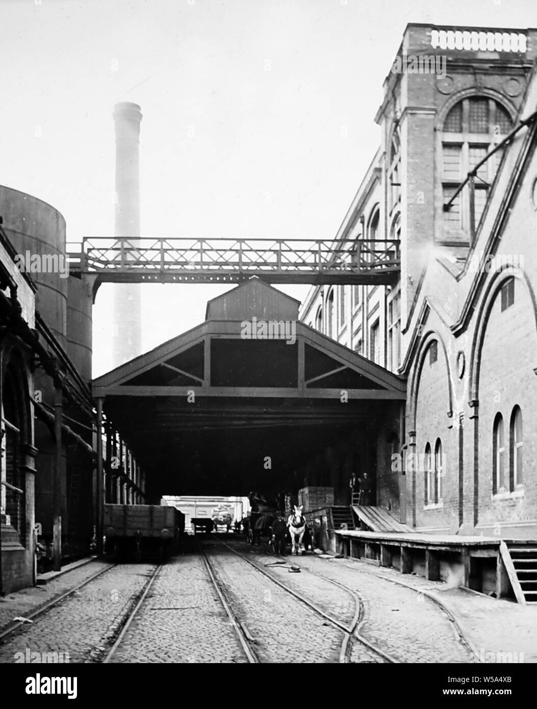 Spedizione ferroviaria cantiere, Port Sunlight, Wirral Foto Stock