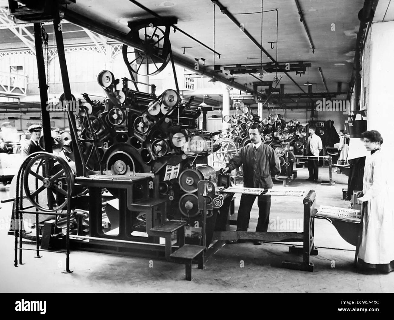 Multi-colore macchine da stampa rotative, Port Sunlight, Wirral Foto Stock