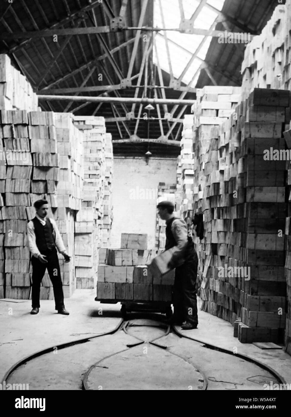 Magazzino di legname, Port Sunlight, Wirral Foto Stock