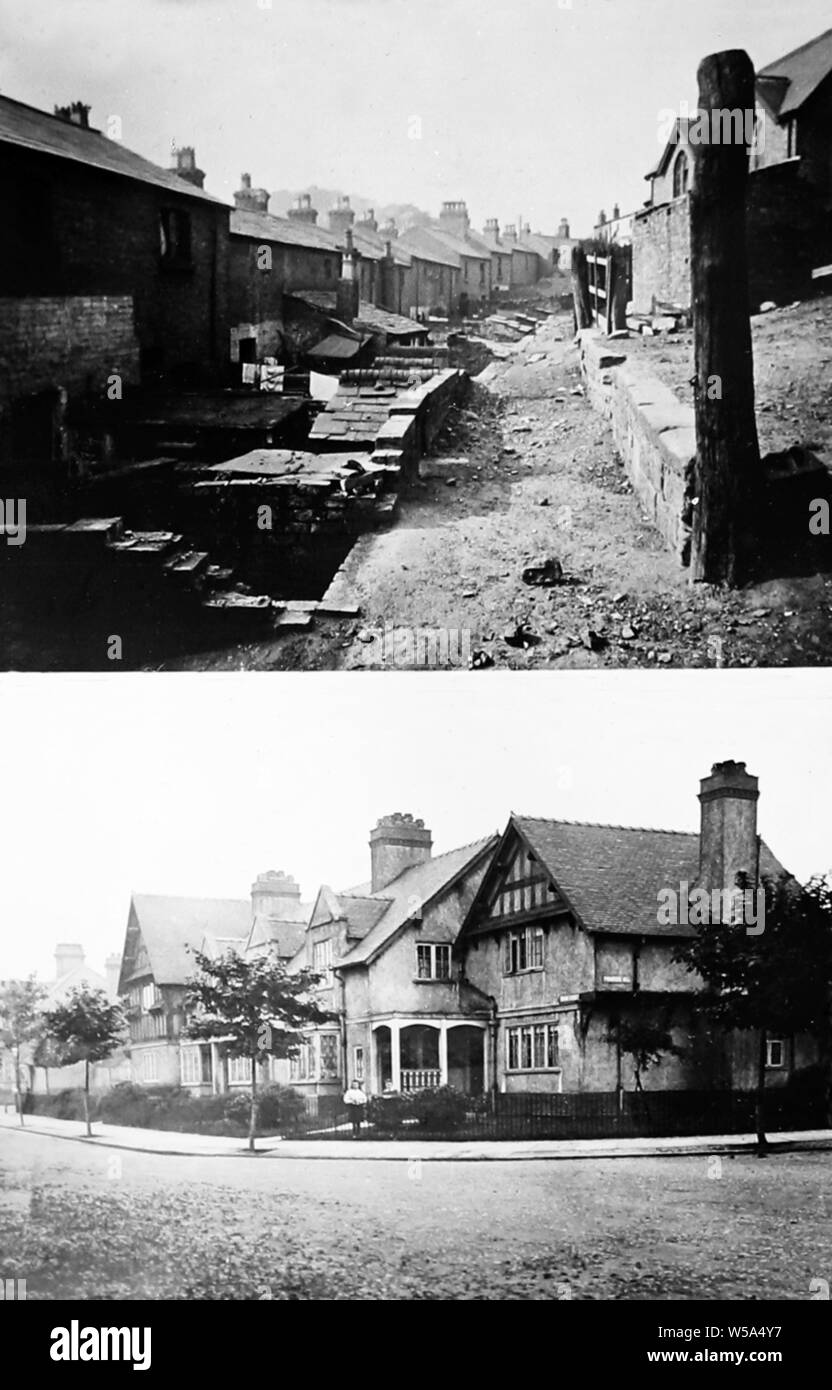 Primrose Hill, vecchi e nuovi, Port Sunlight, Wirral Foto Stock