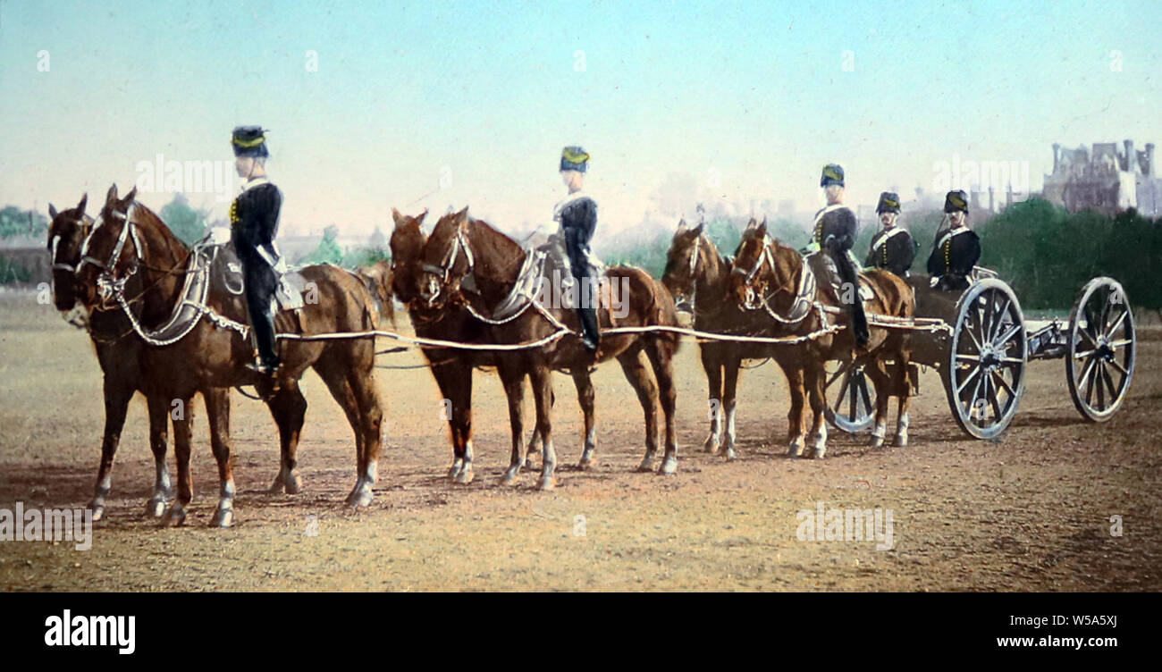 Esercito britannico Royal Horse Artillery K BATTERIA Foto Stock