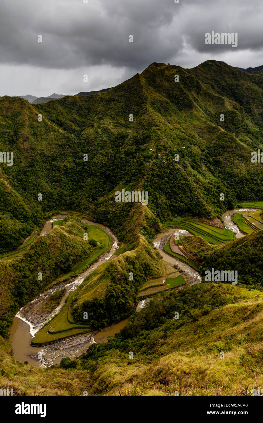 Paesaggio di montagna, la Cordigliera filippina, Luzon, Filippine Foto Stock