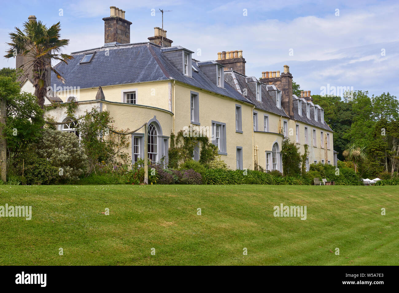 Colonsay House e giardini, Isola di Colonsay, Argyll, Scozia Foto Stock