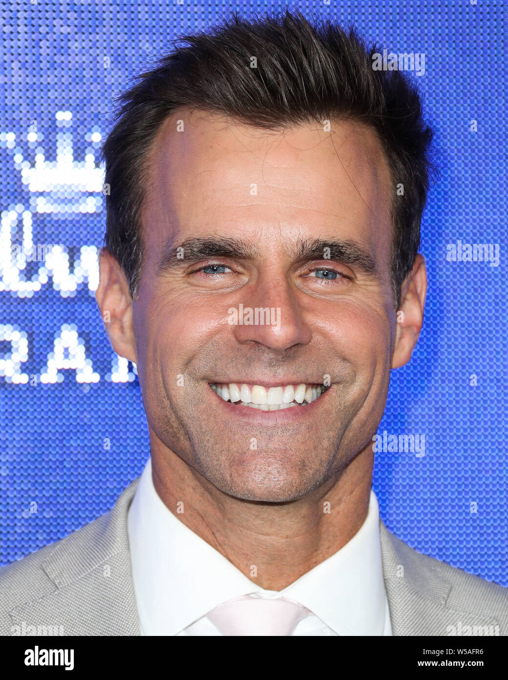 BEVERLY HILLS, Los Angeles, California, Stati Uniti d'America - 26 Luglio: Cameron Mathison arriva a Hallmark Channel e Hallmark Film e misteri estate 2019 TCA Press Tour evento presso una residenza privata sulla luglio 26, 2019 a Beverly Hills Los Angeles, California, Stati Uniti. (Foto di Xavier COLLIN/Image Press Agency) Foto Stock