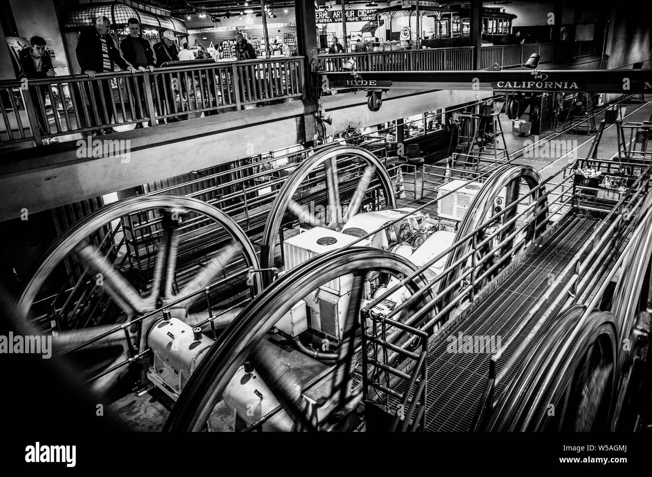 San Francisco Cable Car Museum Foto Stock