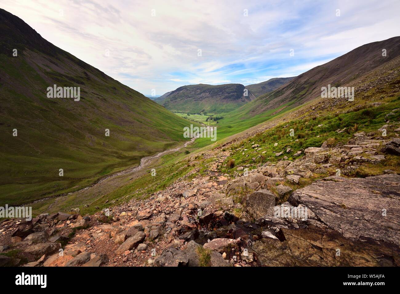 Yewbarrow e testa Wasdale da scoppio Knott Foto Stock