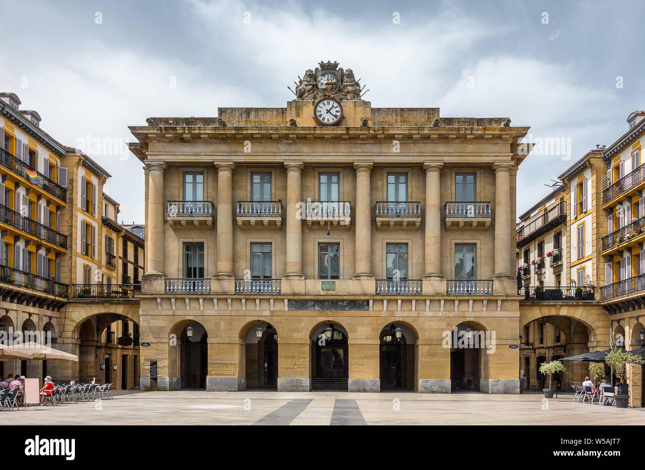 Piazza della Costituzione a San Sebastian in Spagna Foto Stock