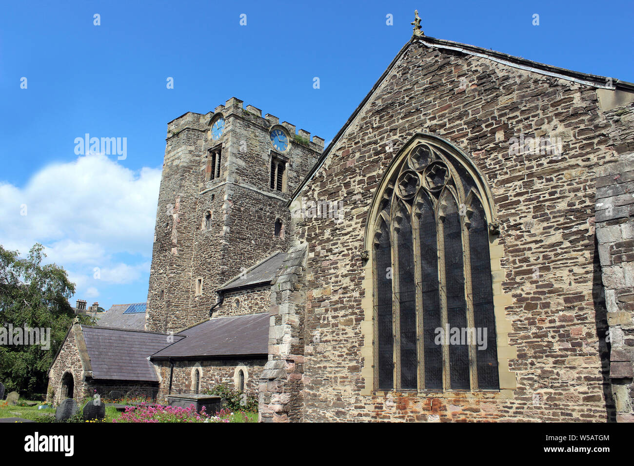 Chiesa di Santa Maria e di tutti i santi, Conwy, Galles Foto Stock