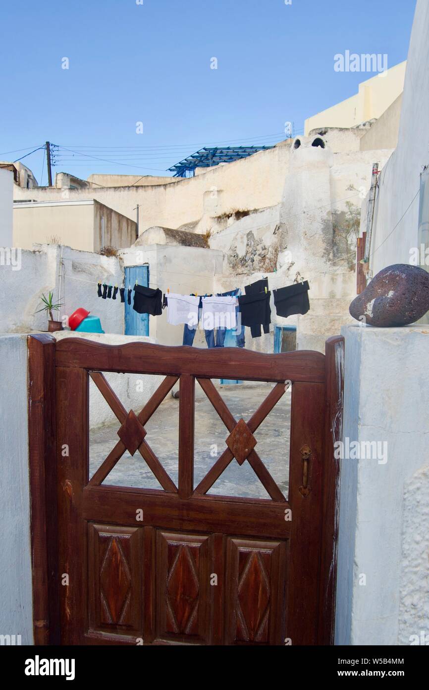 Caratteristico villaggio Home in Santorini Foto Stock