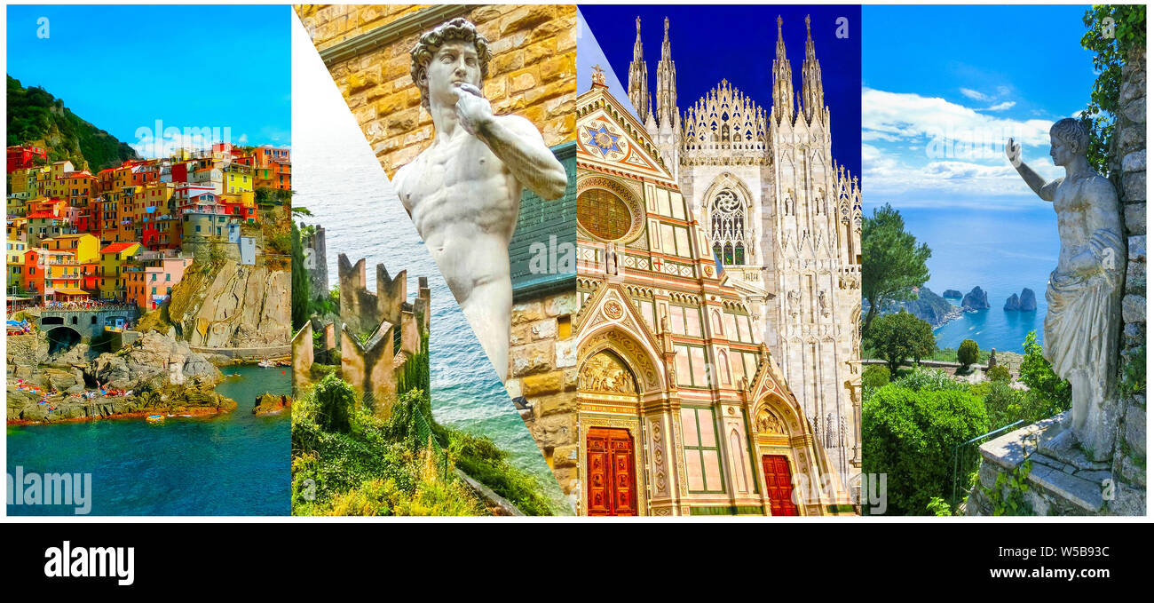 Collage di foto in Italia Foto Stock