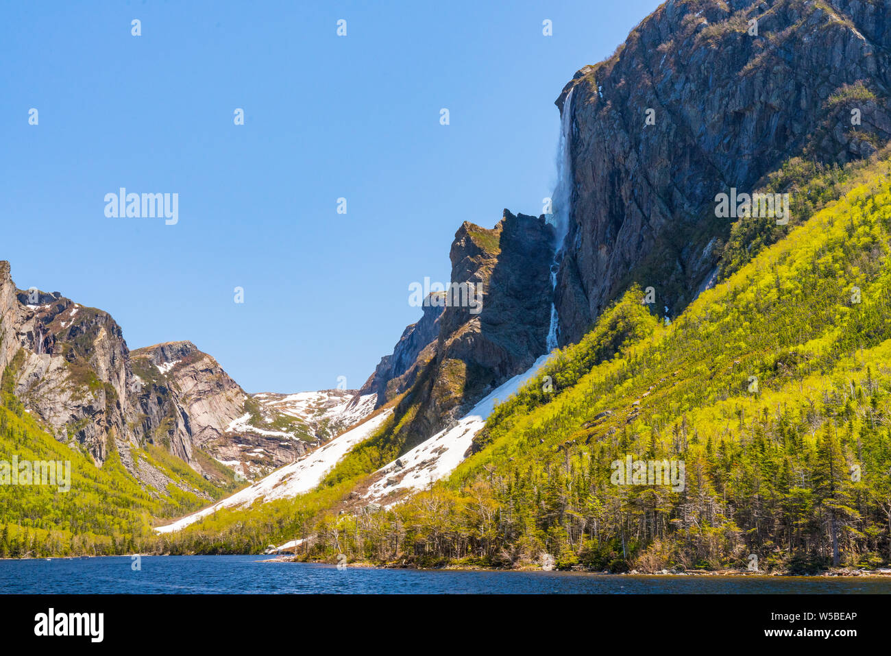 Western Brook Pond, Terranova in Parco Nazionale Gros Morne, Canada Foto Stock