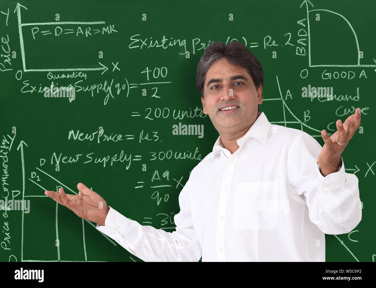 Maestro di una lezione in aula Foto Stock