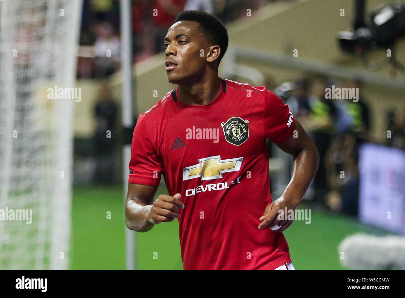 Il Manchester United compete contro il Tottenham Hotspur a Shanghai Hong kou Stadium di campionati internazionali Cup, Shanghai, Cina, 25 luglio 2019. La partita finisce con il Manchester United la vittoria di 2-1. Foto Stock