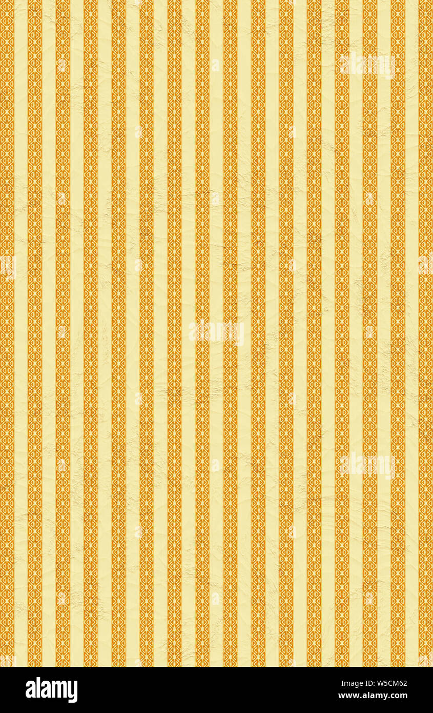 Giallo listati retrò wallpaper Foto Stock
