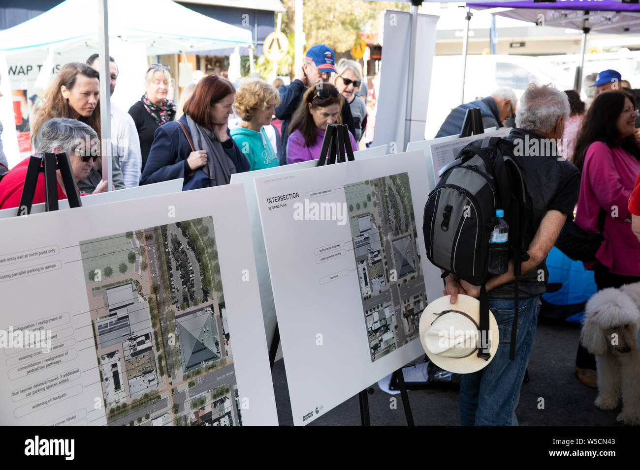 Avalon Beach Sydney, comunità e consultazione delle parti interessate per il masterplan opzioni per sviluppare il sobborgo preparato da spiagge settentrionali consiglio di Sydney Foto Stock