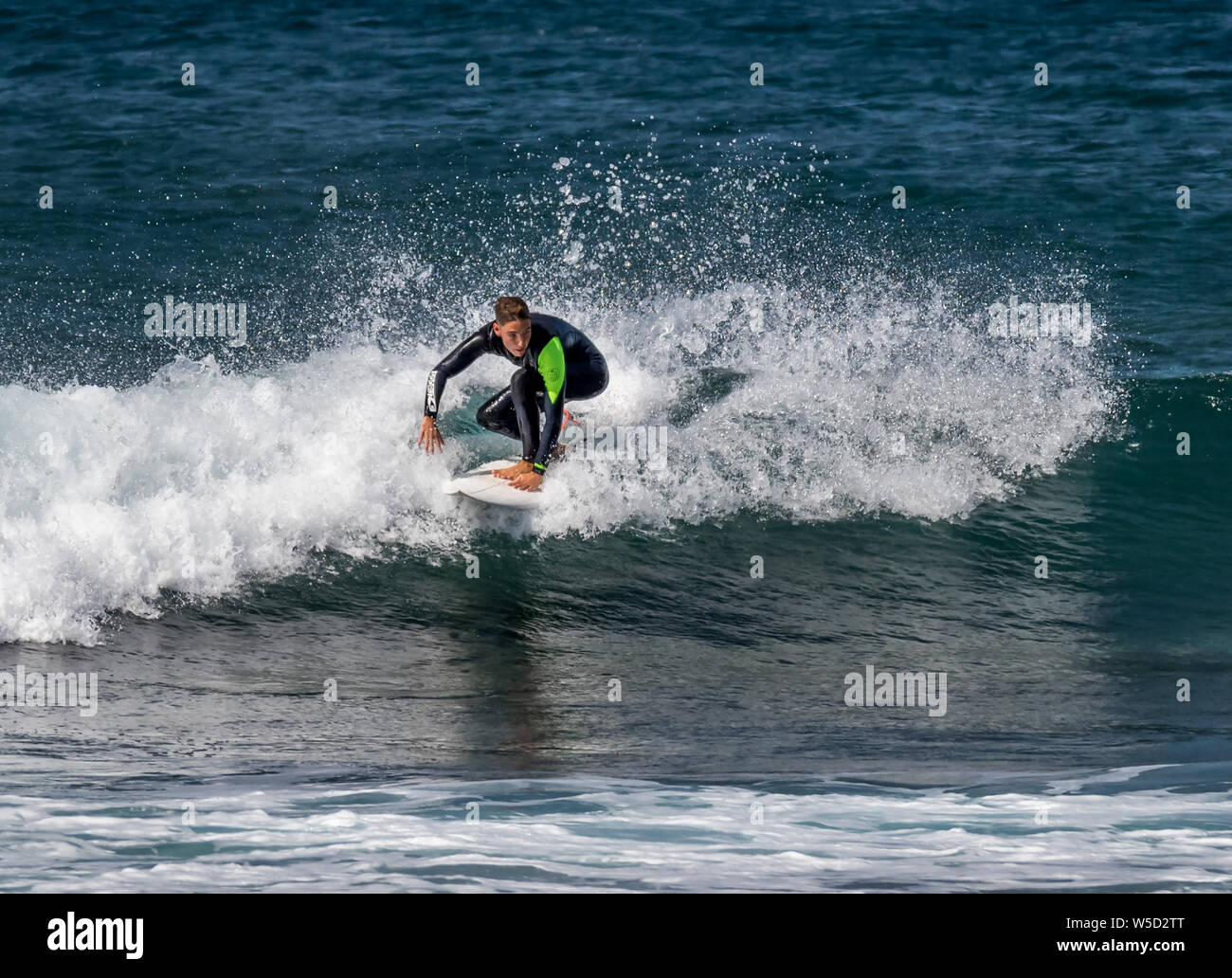 Scheda corto surf, Playa de las Americas Foto Stock
