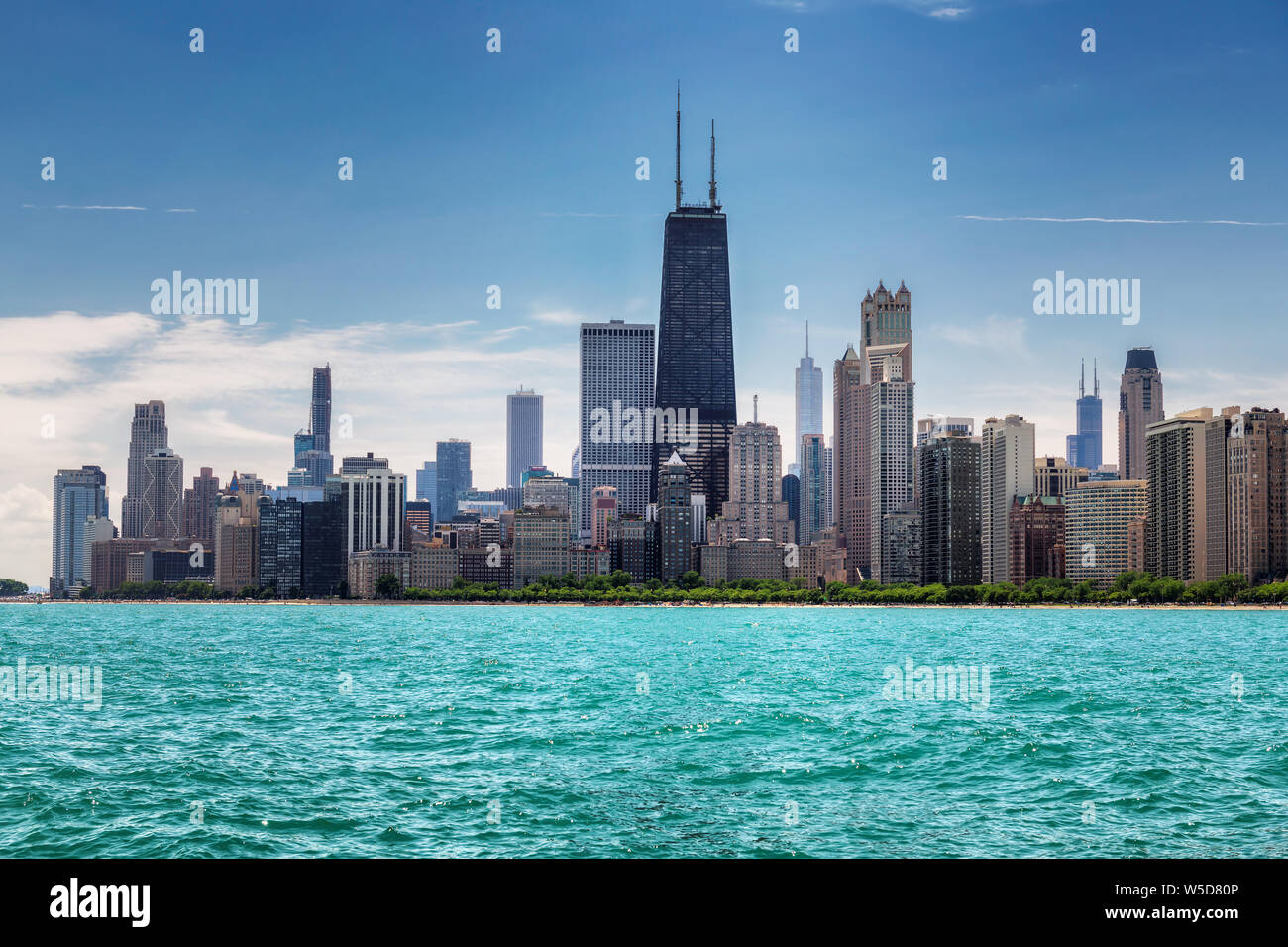 Chicago Downtown skyline Foto Stock