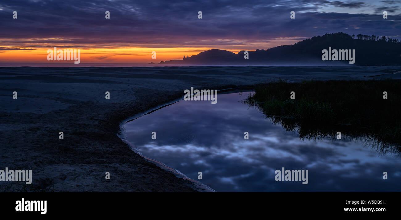 Spiaggia di agata Oregon Foto Stock