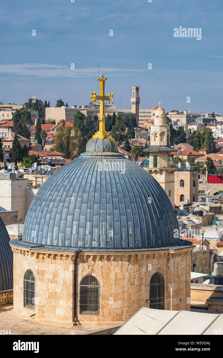 Chiesa del Santo Sepolcro a Gerusalemme, Israele Foto Stock