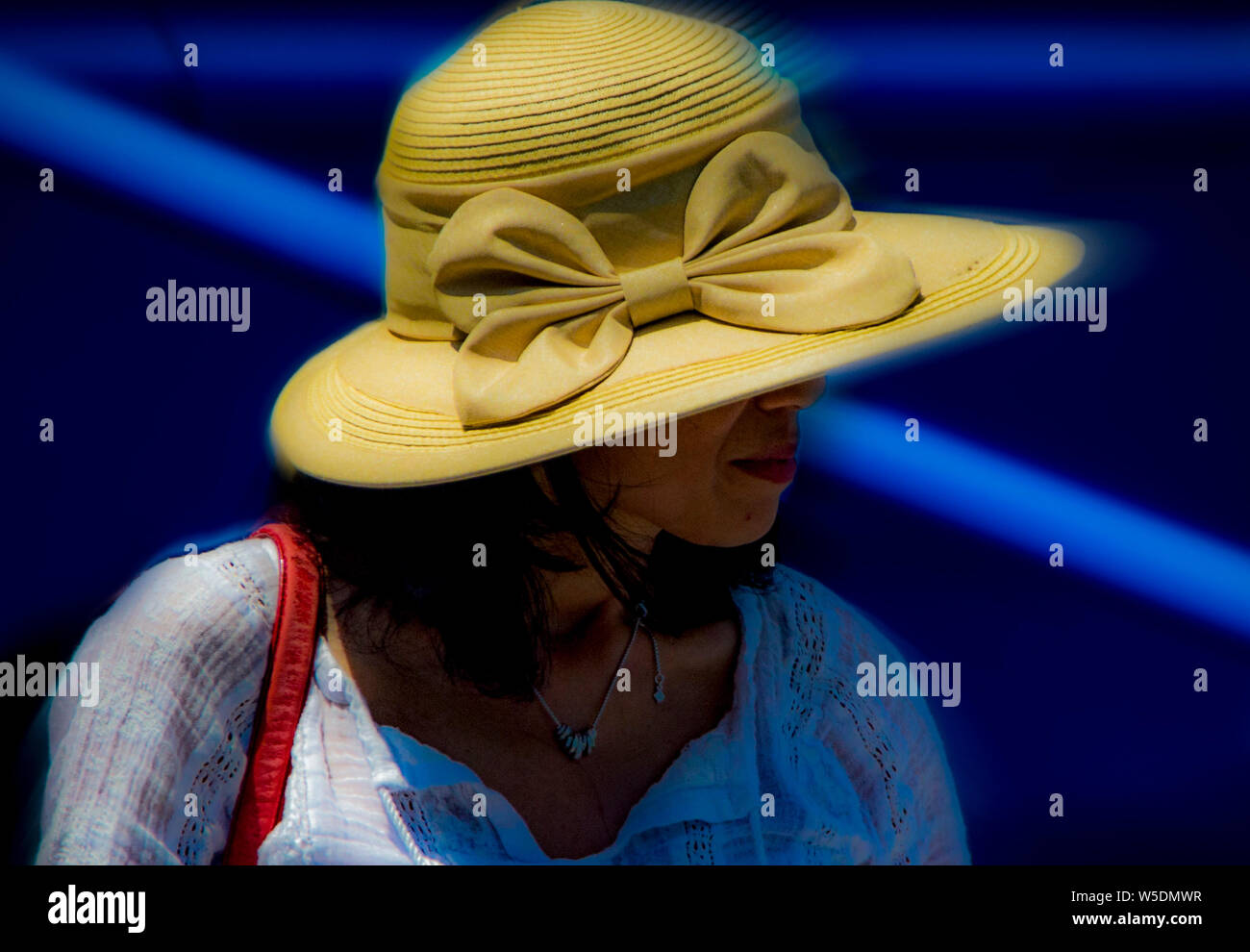 Donna in hat Foto Stock