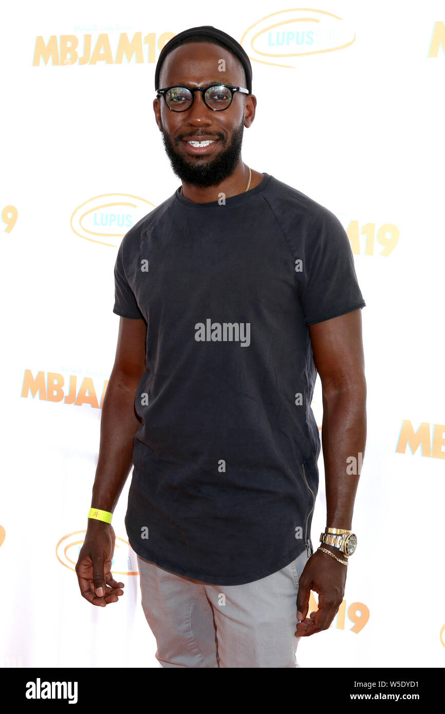 Luglio 27, 2019, Los Angeles, CA, Stati Uniti d'America: LOS ANGELES - Lug 27: Lamorne Morris al terzo MBJAM annuale19 a Dave & Busters sulla luglio 27, 2019 a Los Angeles, CA (credito Immagine: © Kay Blake/ZUMA filo) Foto Stock