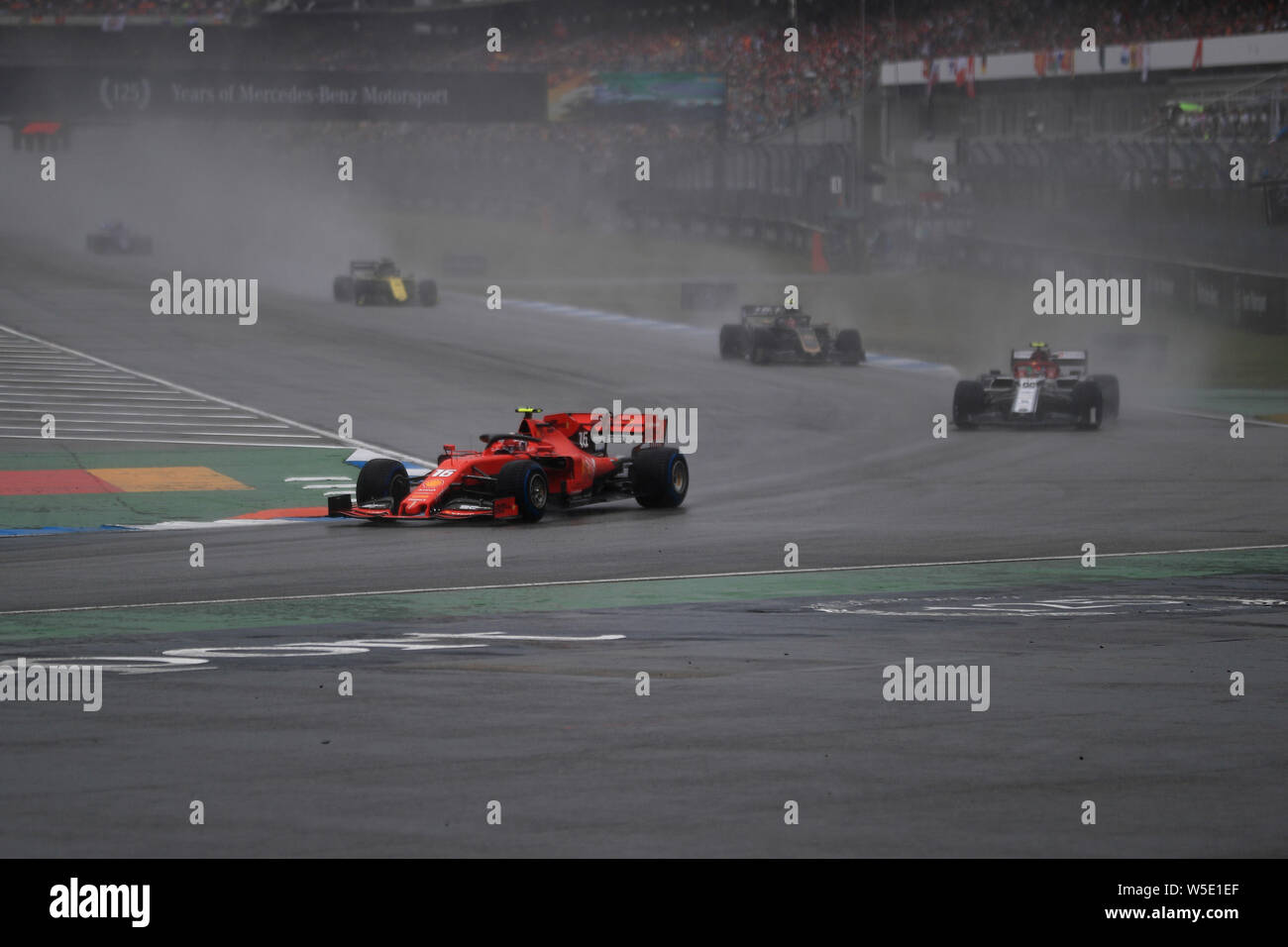 Circuito di Hockenheim, in Germania. 28 Luglio, 2019. Formula 1 Mercedes GP di Germania; il giorno della gara; la Scuderia Ferrari, Charles Leclerc Credito: Azione Sport Plus/Alamy Live News Foto Stock