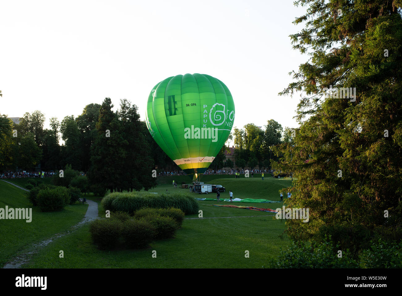 Hot Air Balloon Festival per il compleanno della città di Karlovac Foto Stock