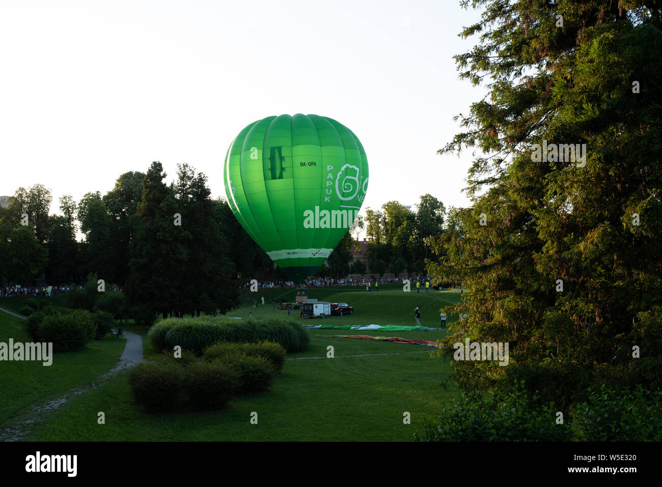 Hot Air Balloon Festival per il compleanno della città di Karlovac Foto Stock