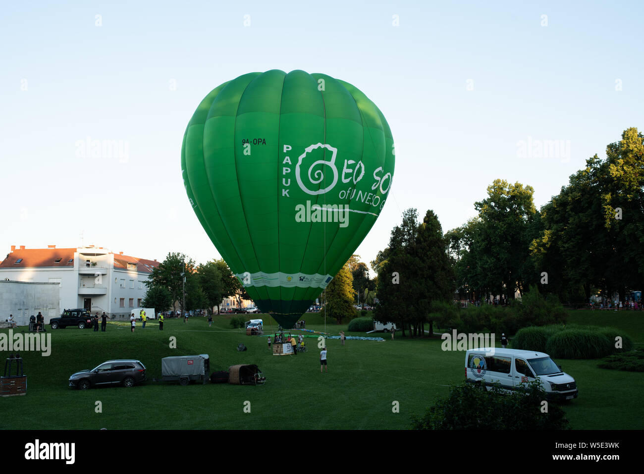 Hot Air Balloon Festival per il compleanno della città di Karlovac Foto Stock