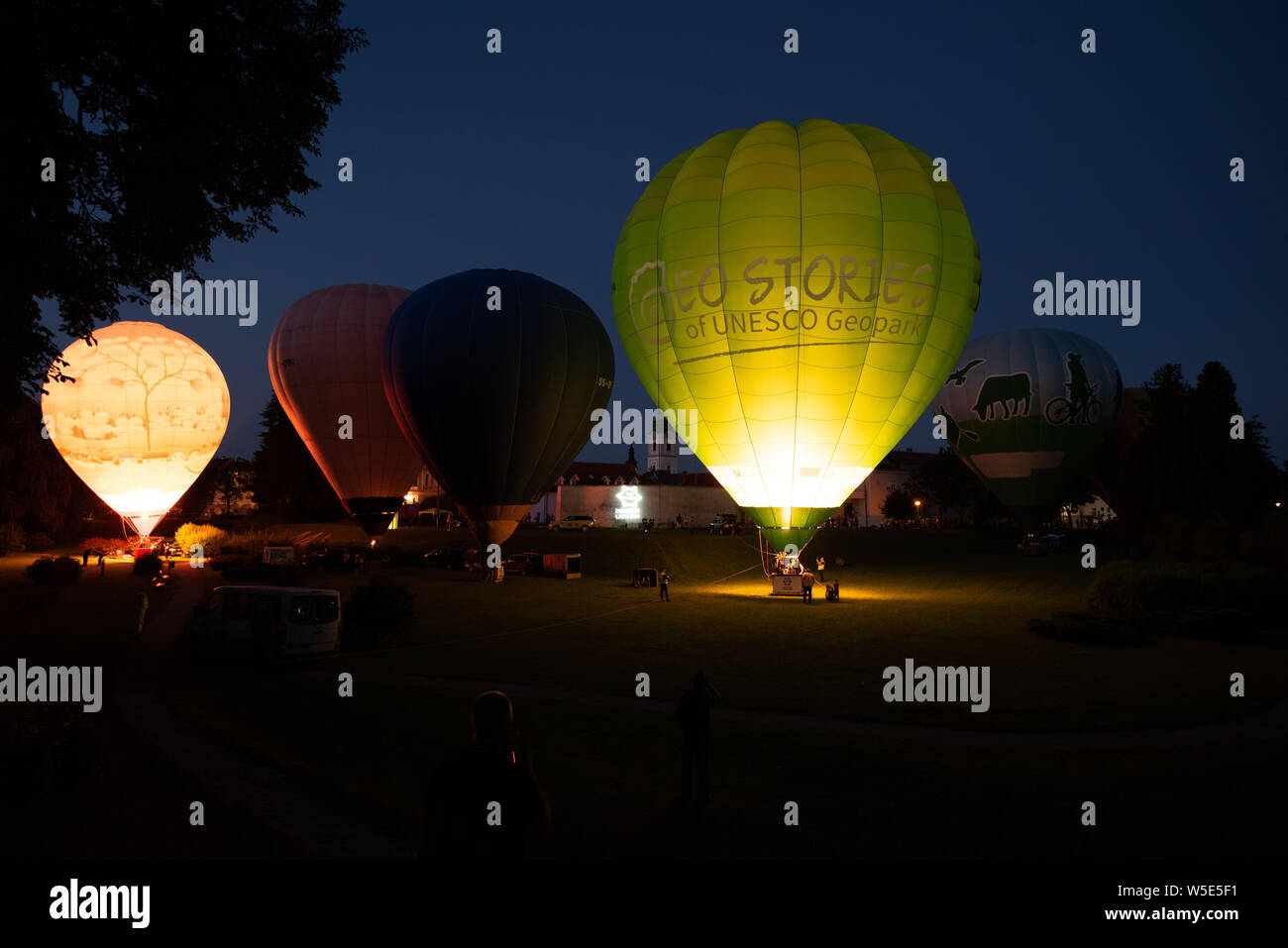 Hot Air Balloon Festival per il compleanno della città di Karlovac Foto Stock