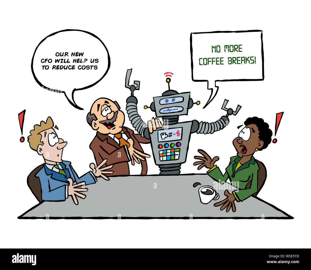 Intelligenza artificiale Robot CFO Foto Stock