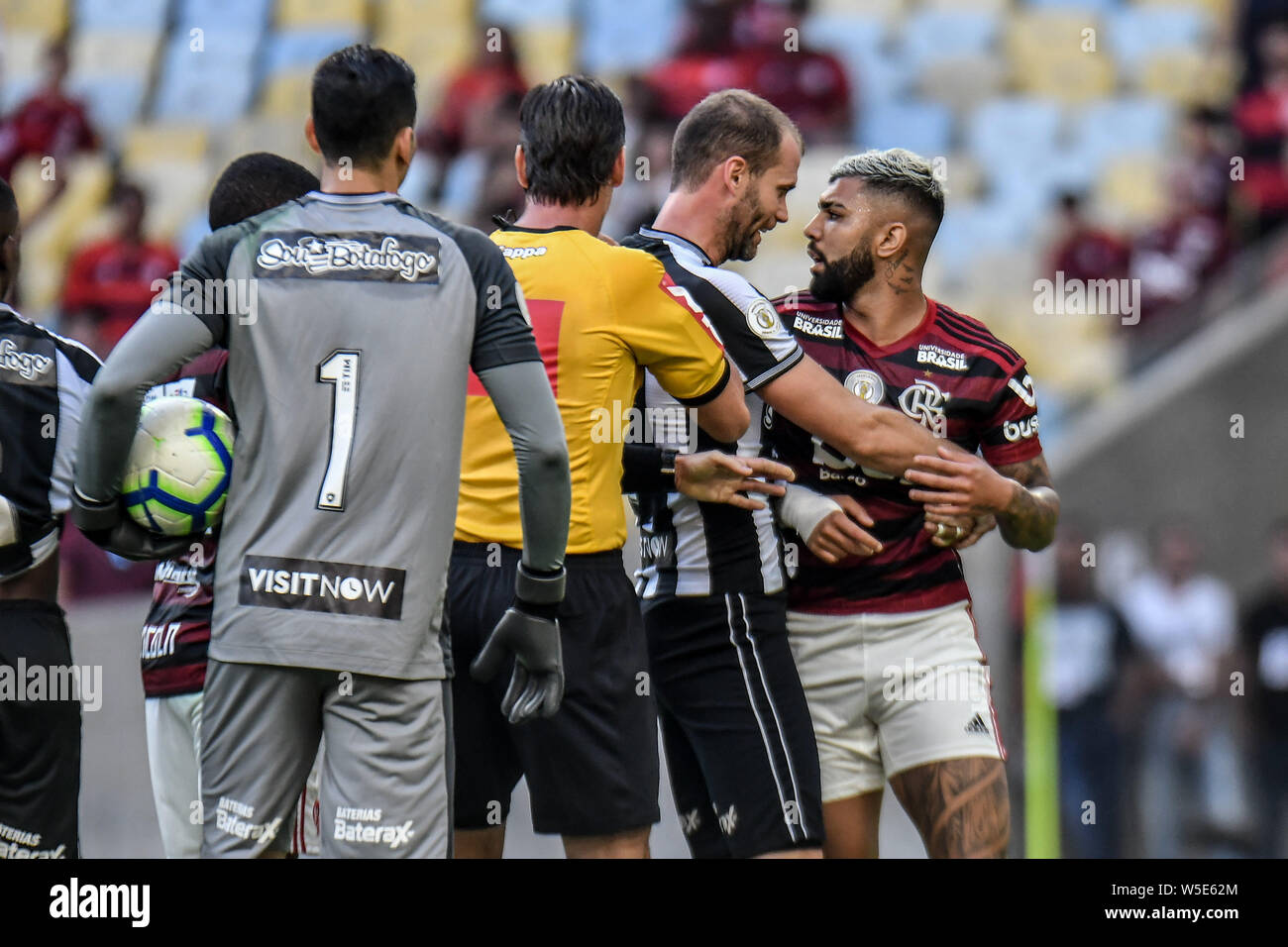 Rio De Janeiro, Brasile. 28 Luglio, 2019. Durante il Flamengo x Botafogo, partita valevole per il dodicesimo round del campionato brasiliano, tenutasi al Maracanã stadium, situato nella città di Rio de Janeiro, questa domenica (28). Credito: Nayra Halm/FotoArena/Alamy Live News Foto Stock