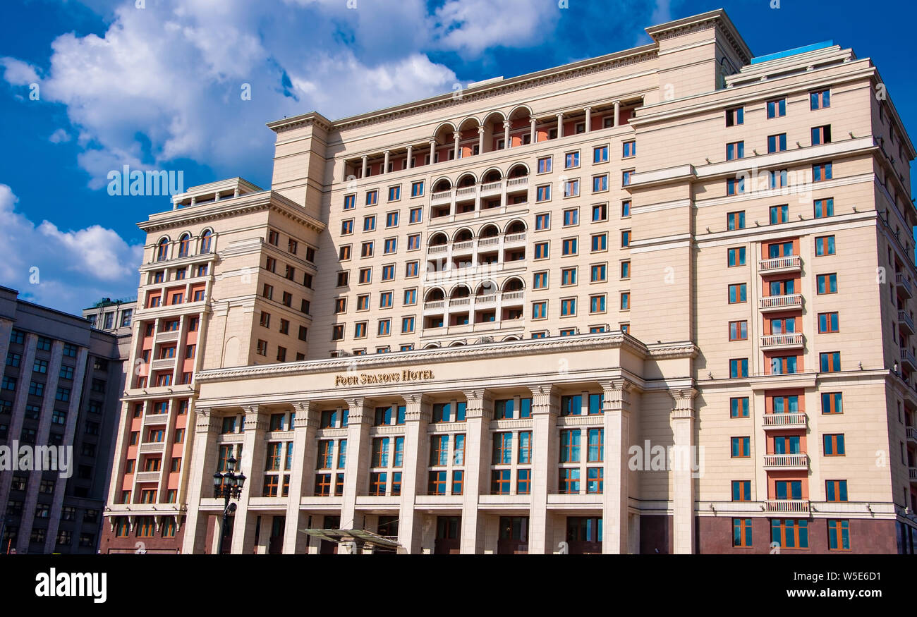 Russia, Mosca- 27 luglio 2019- Four Seasons Hotel 5 stelle Foto Stock