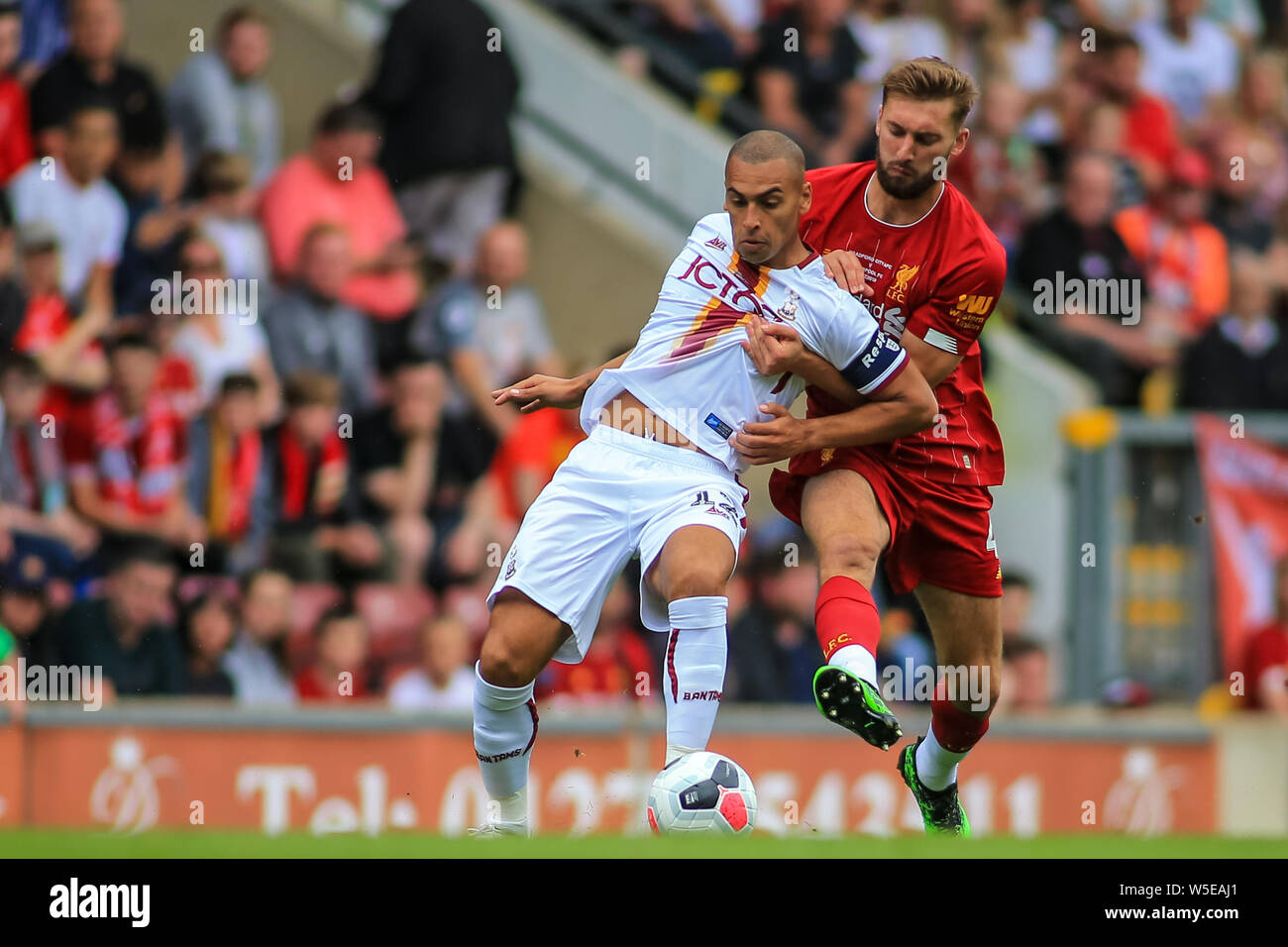 Il 14 luglio 2019, Nord Spot Stadium, Bradford, Inghilterra; Pre-Season amichevole , Bradford City v Liverpool ; credito: Craig Milner/News immagini English Football League immagini sono soggette a licenza DataCo Foto Stock