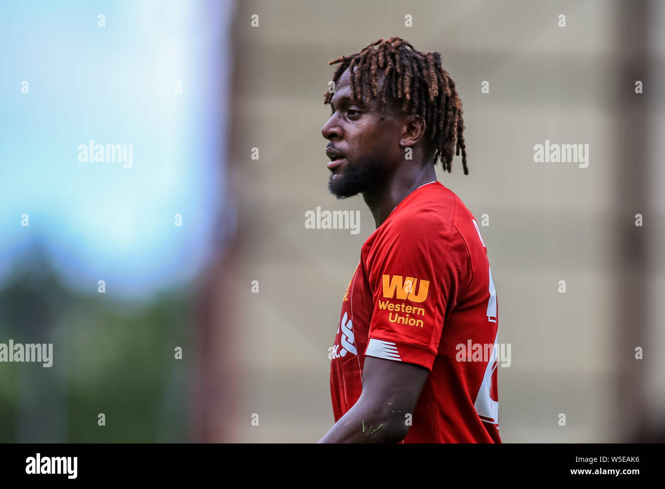 Il 14 luglio 2019, Nord Spot Stadium, Bradford, Inghilterra; Pre-Season amichevole , Bradford City v Liverpool ; Divock Origi (27) di Liverpool durante il gioco Credito: Craig Milner/News immagini English Football League immagini sono soggette a licenza DataCo Foto Stock