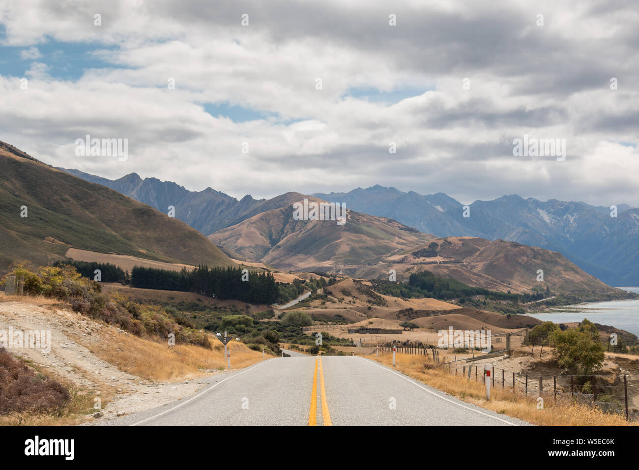 Central Otago road Foto Stock