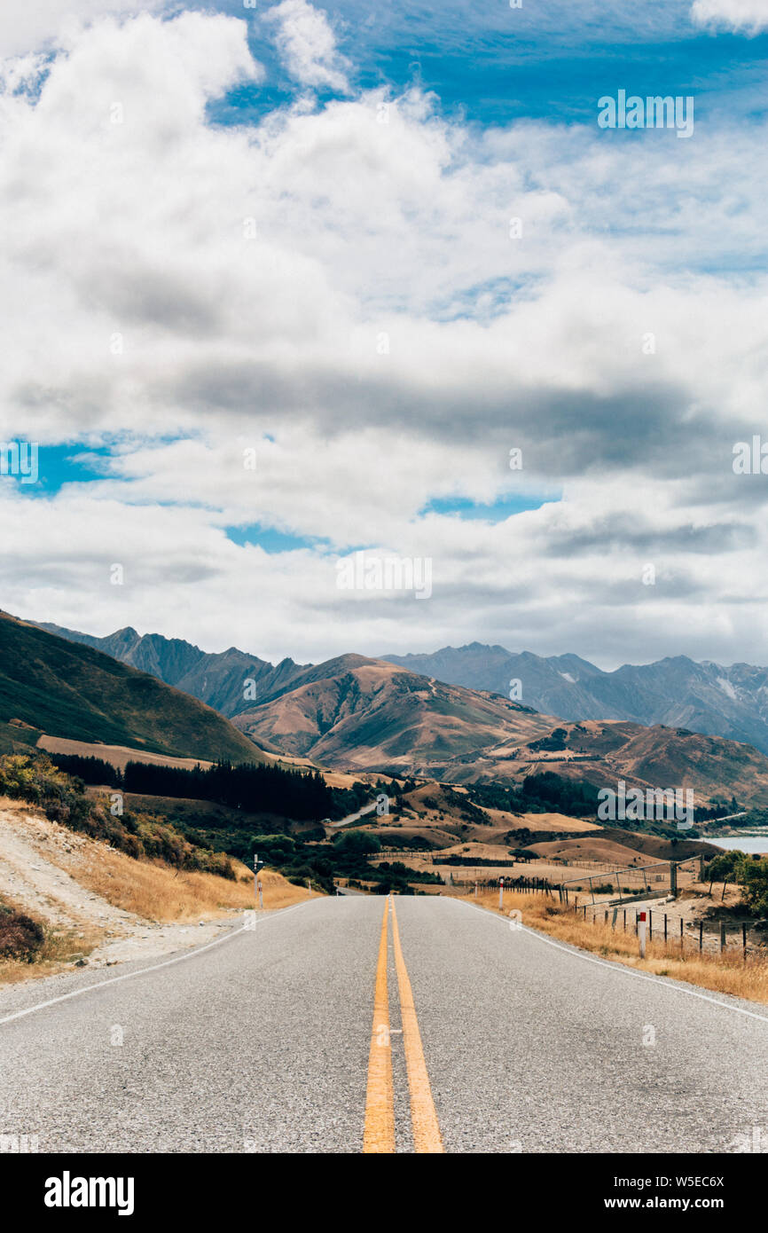 Central Otago road Foto Stock