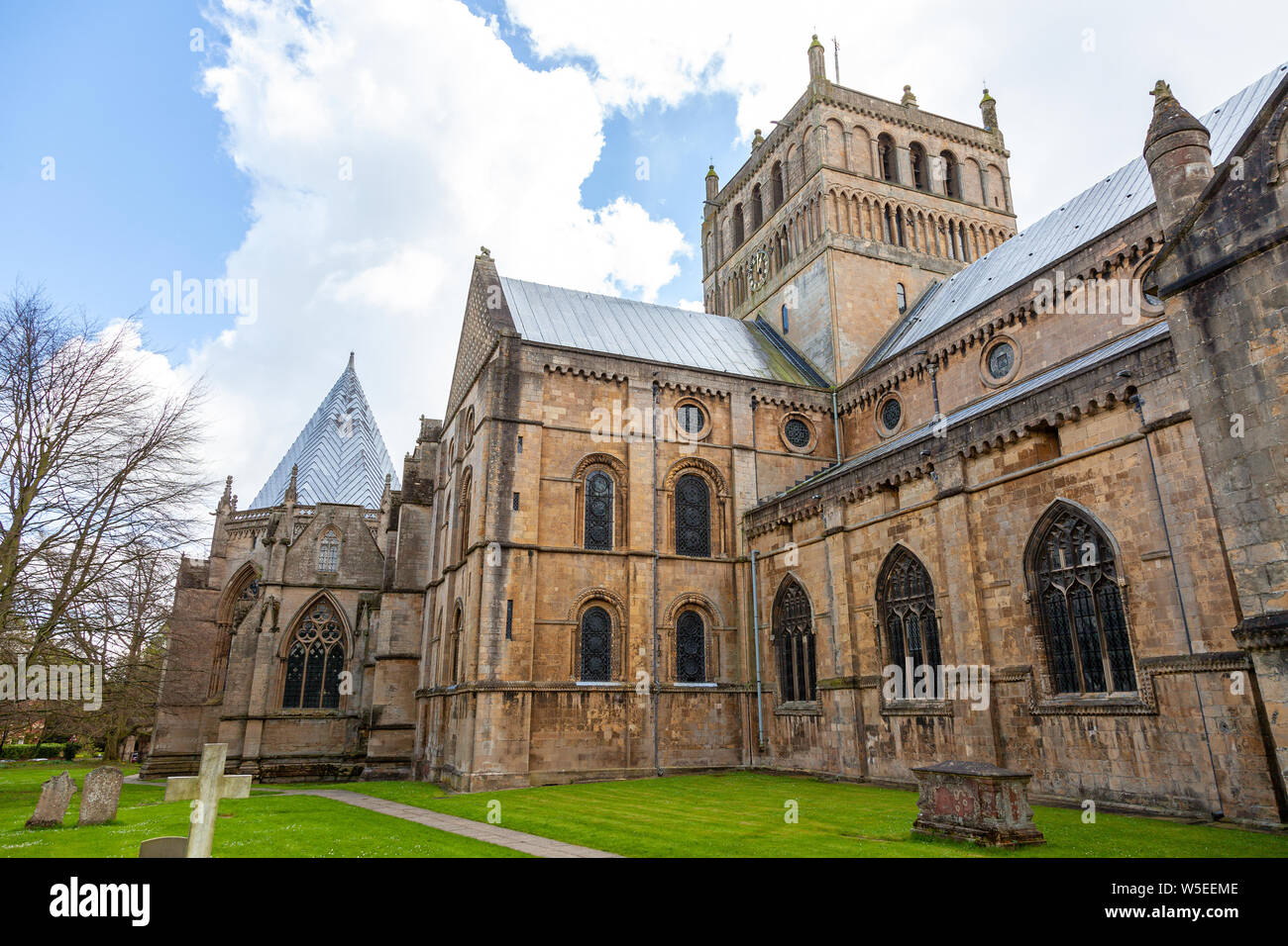 La Chiesa Cattedrale di Southwell Minster, southwell, Nottinghamshire, England, Regno Unito Foto Stock