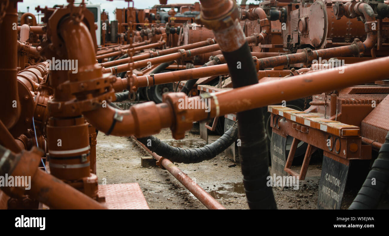 Il petrolio e il Gas Fracking Foto Stock